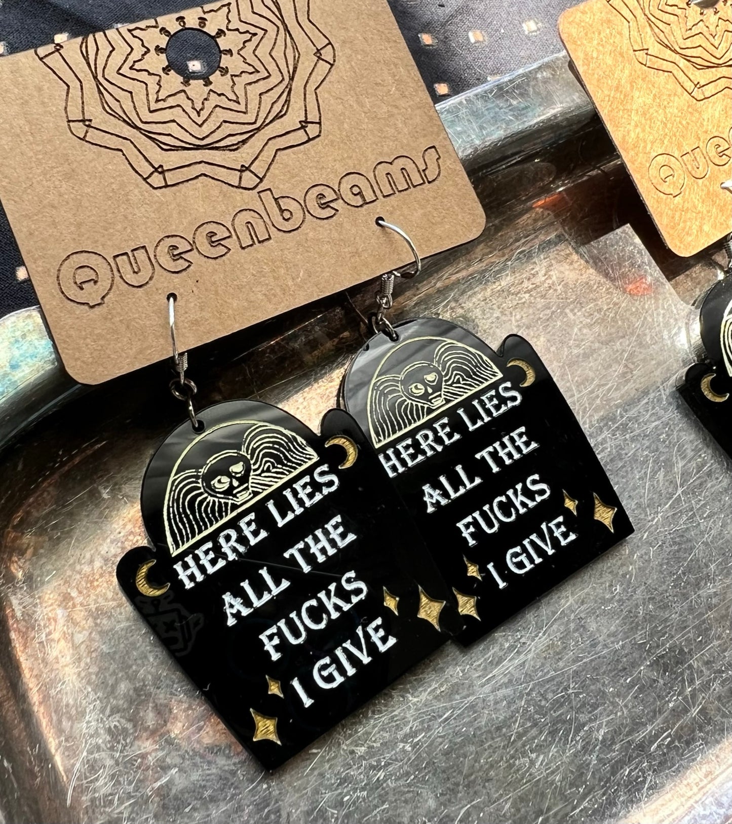 Gravestone Earrings - Here Lies...