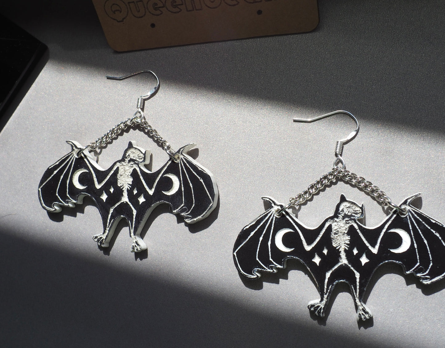 Bat Skeleton Earrings