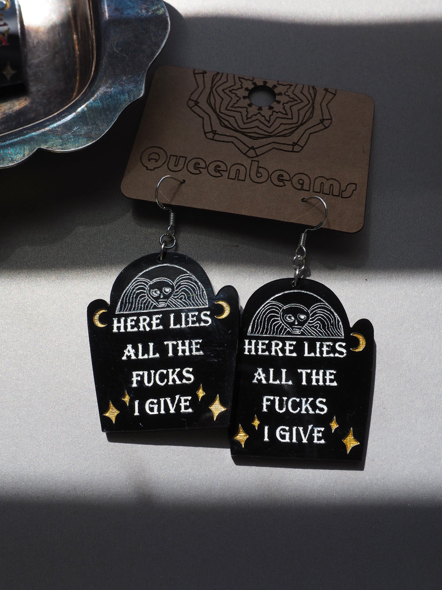 Gravestone Earrings - Here Lies...