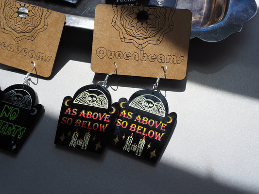 Gravestone Earrings - As Above...