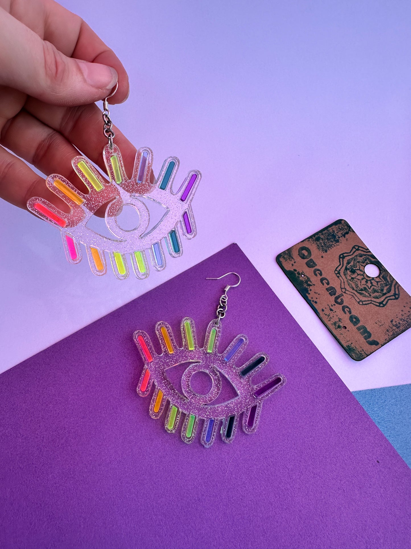 Rainbow Eye Earrings