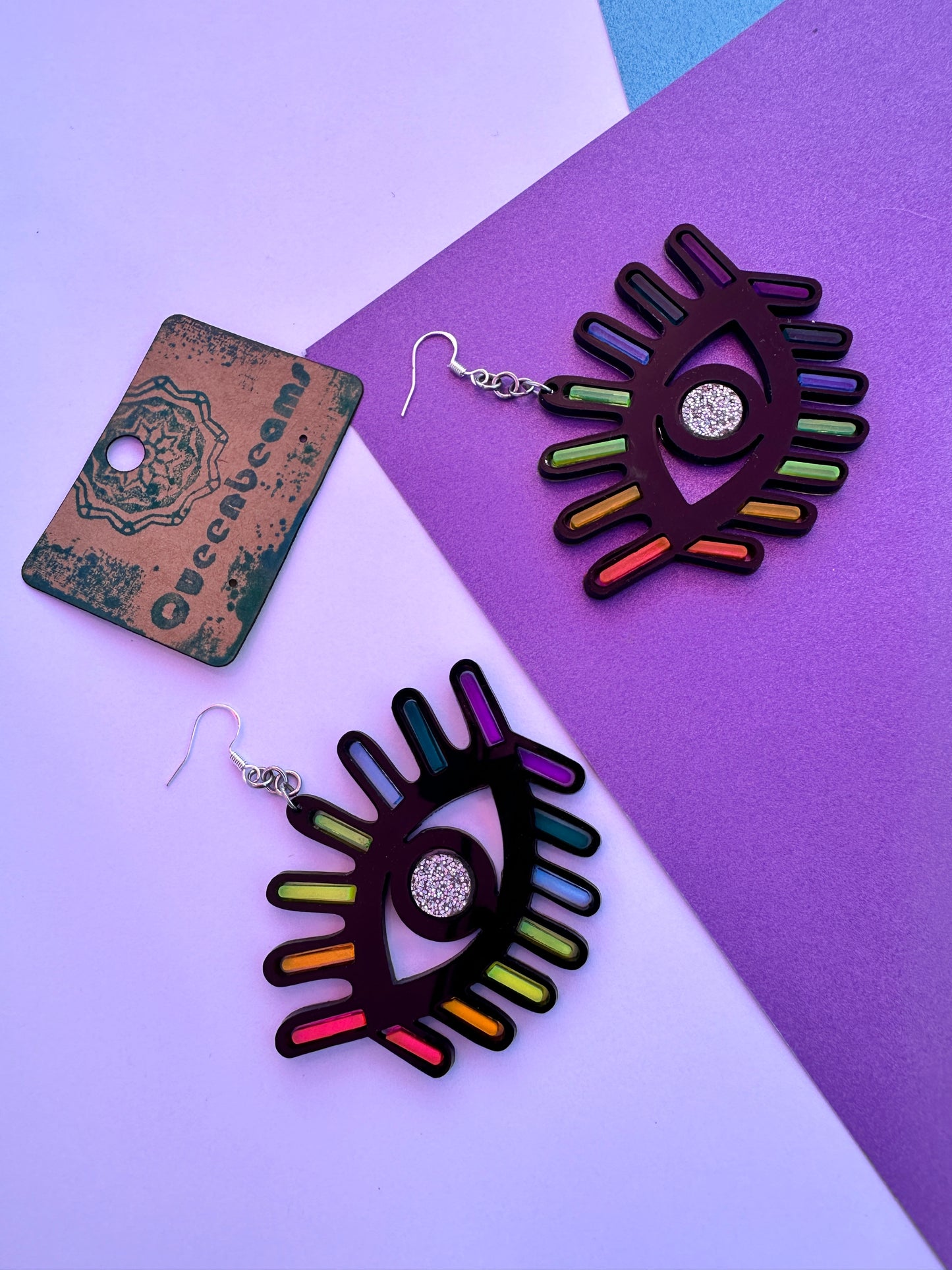 Rainbow Eye Earrings