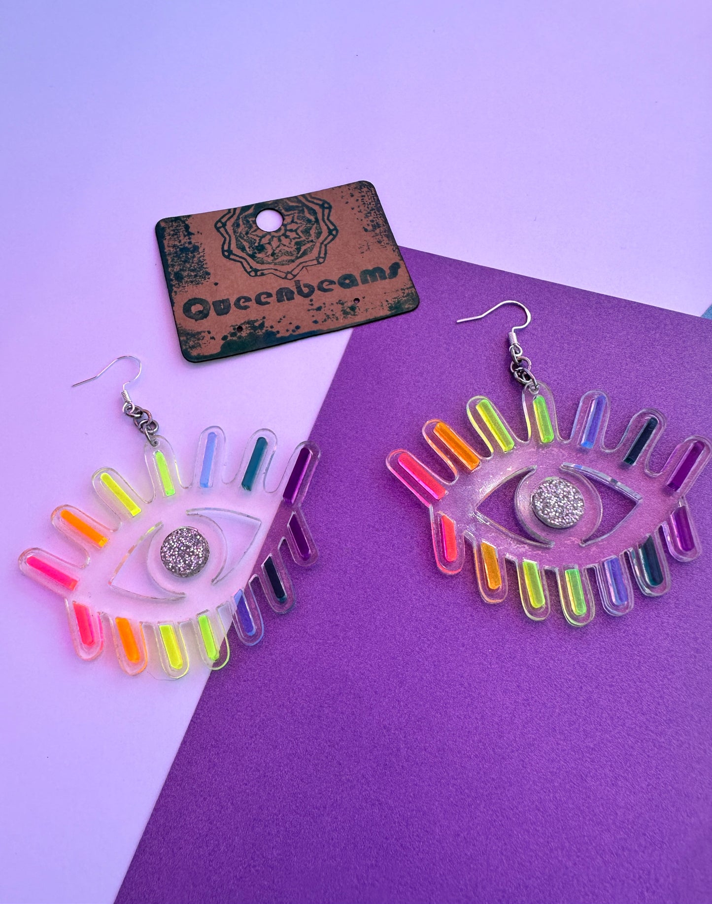 Rainbow Eye Earrings