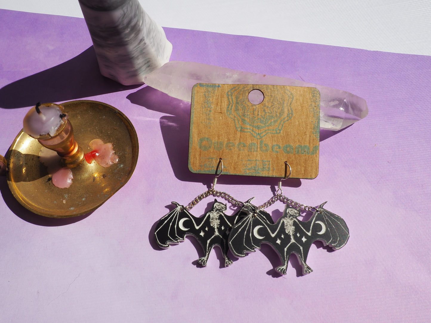 Bat Skeleton Earrings