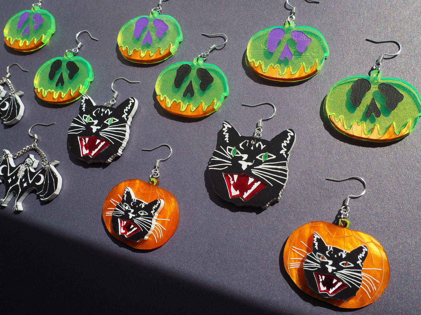 Pumpkin Cat Earrings