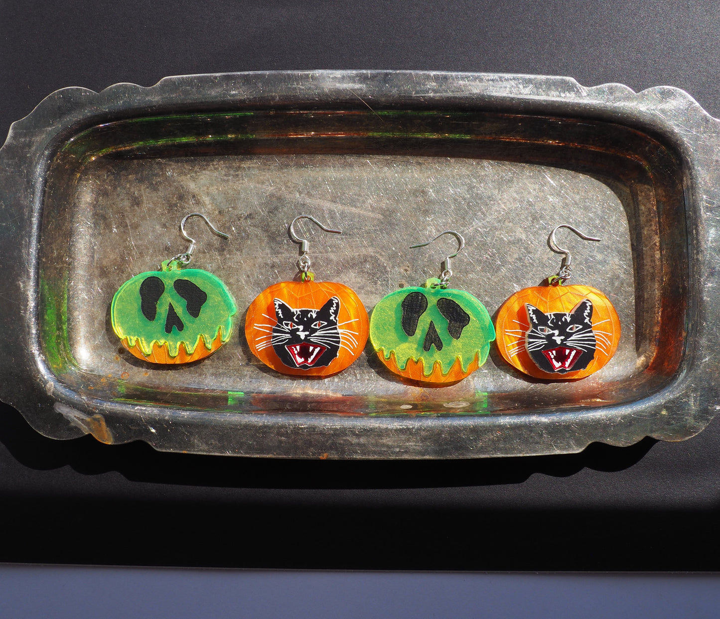 Pumpkin Cat Earrings