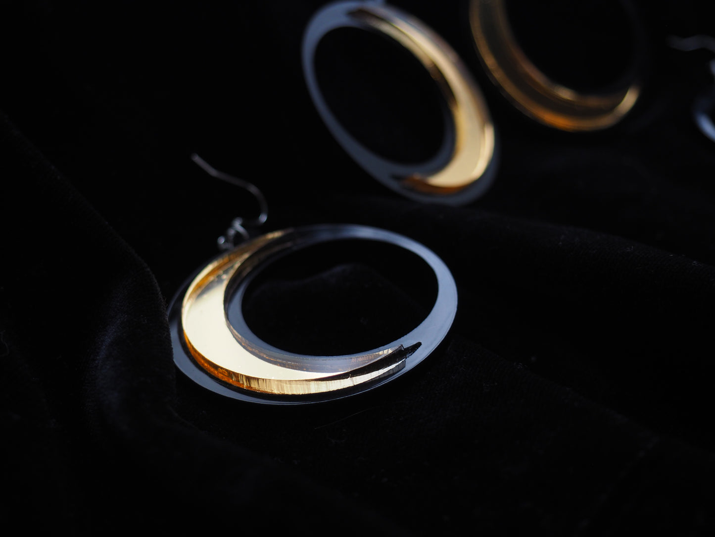 Moon Earrings - Gold Mirror