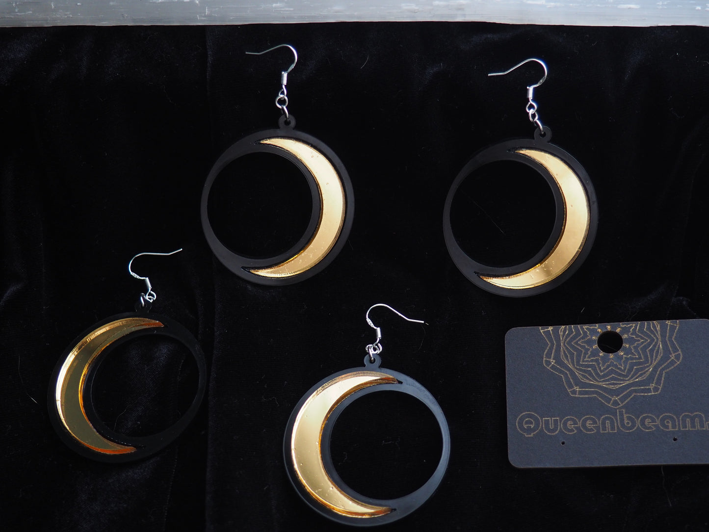 Moon Earrings - Gold Mirror