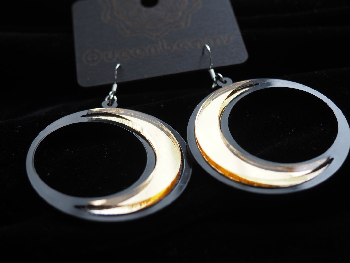 Moon Earrings - Gold Mirror