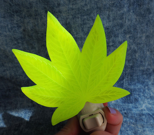 Cannabis Leaf Night Light